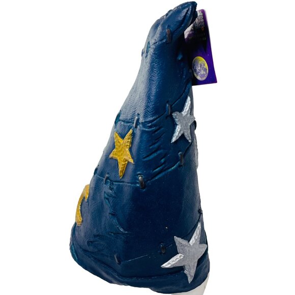 Wizard Hat Blue Stars & Moon Rubber Paper Magic Group Ages 5+ Halloween Vintage - Picture 4 of 14